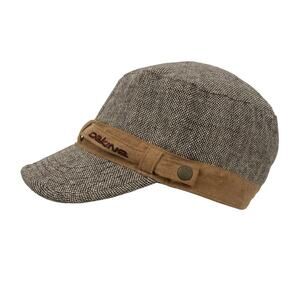 Dakine Patrol Cadet Cap Women Brown Wool Blend Logo Embroidery Tweed Style Lined